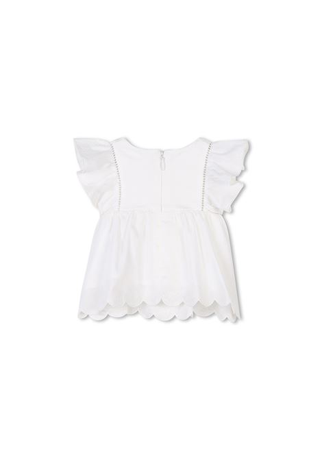 Set Blusa e Shorts In Bianco e Azzurro CHLOÉ KIDS | C20401N48